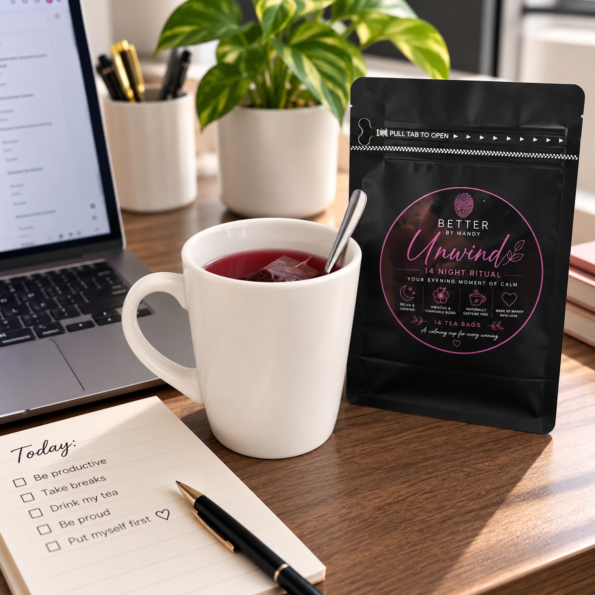 Unwind Tea | Hibiscus & Chamomile Blend