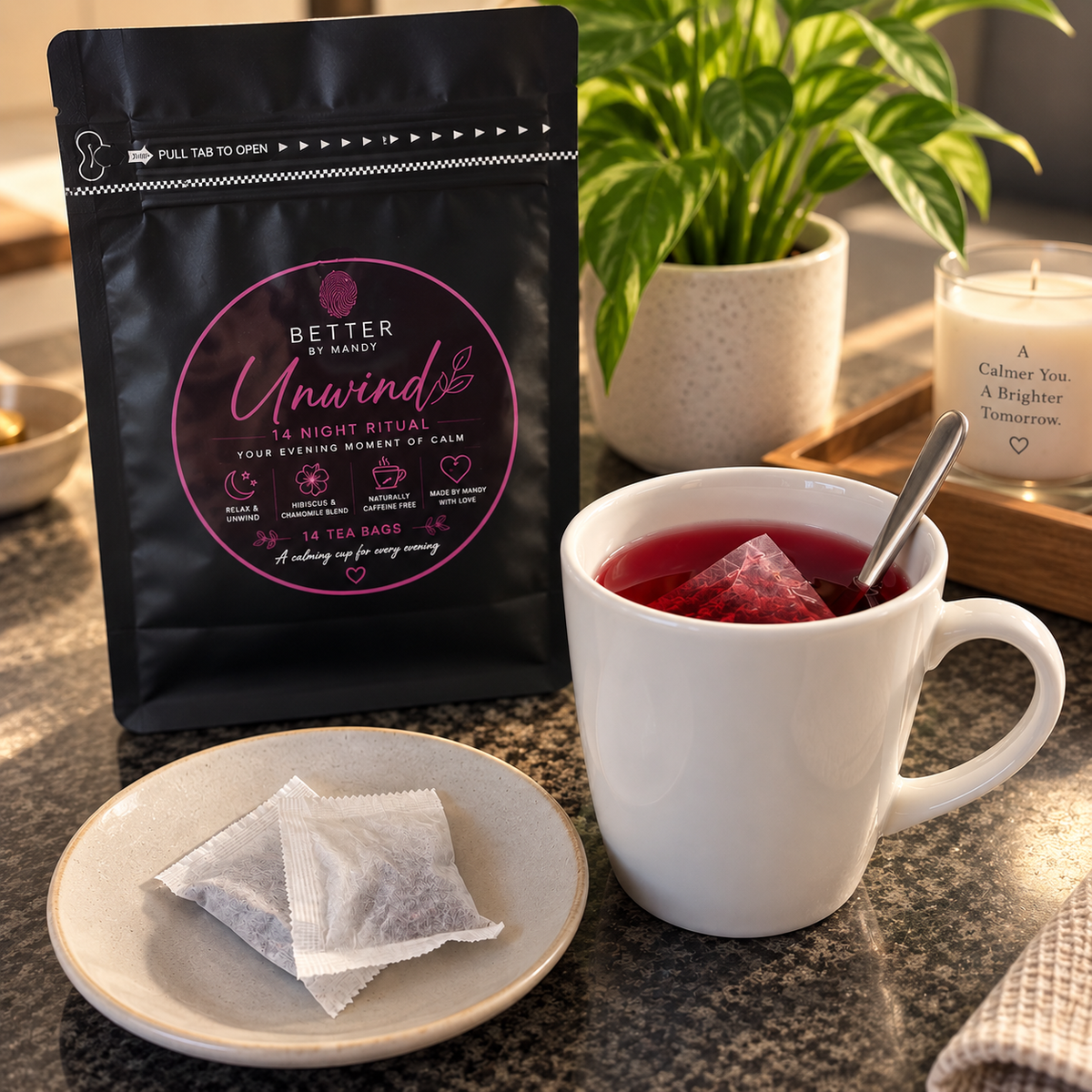 Unwind Tea | Hibiscus & Chamomile Blend